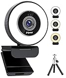 Spedal USB Webcam カメラ HDビデオレコーディングカメラライブWebカメラマイク付きオンラインHP HPコンピューター 500万画素 105°広角 会議カメラ 4倍ズーム リモコン&三脚付き プラグ&プレイ 6Kウェブカメラ オンライン授業/ウェブ会議 MAC OS, Windows