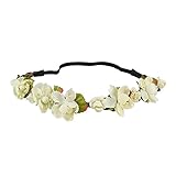 Merssavo 花嫁の花結婚式のパーティーヘッド花輪クラウン花髪のヘッドピースガーランド