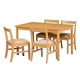 ETTダイニング5点セット ETT-1275(NA) ナチュラル 幅120x奥行75x高さ70cm