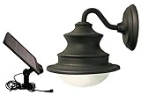 Gama Sonic Barn Solar Outdoor LED Light Fixture Gooseneck Wall Mount Brown Finish #GS-122 [並行輸入品]