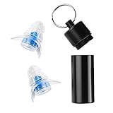 genyin 耳栓 防音具 遮音いびき防止耳栓 睡眠用耳栓 耳栓 安眠 ライブ Music 音楽用イヤープロテクター 携帯ケース付き 1組 (ブルー)