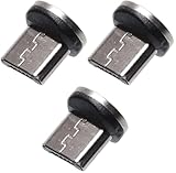 [カロカック] マグネット充電ケーブル用端子 マグネット端子 ライトニング端子 MicroUSB Micro USB 2A 1pin 3個セット (MicroUSB)