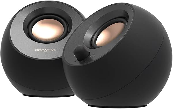 Creative Pebble V3 ブラック USB/Bluetooth / 3.5mmピン / 45度 上向きスピーカー 低音パッシブラジエーター / 8W RMS ピーク出力16W USB Type-C/A 音質の剛性と質感 PCスピーカー SP-PBLV3-BK - 1