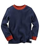Carter 's Boys L / S Thermal Tee W /色カフス&ネックNavy / Rust ( 3 m )