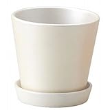 GREENHOUSE シンプルベース 皿付き 3042-WH ホワイト