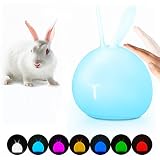 Touch Bunny Baby Nightlights、子供yhzoシリコンLEDナイトライト、USB充電式7色4明るさ変更、面白いソフトベッドサイドランプ、ギフト子供寝室保育園誕生日クリスマス