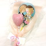ミニメッセージバルーンブーケ (Wedding couple)