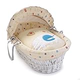 Clair de Lune ABC Natural Wicker Moses Basket, Neutral by Clair de Lune