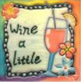 " Whine A Little " Tropical装飾セラミック壁アートタイル4 x 4