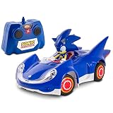 ソニック&セガ オールスターズレーシングRC: ソニック - NKOK (681) 1:28スケール 2.4GHz リモートコントロールカー 6.5インチ コンパクトデザイン セガソニック・ザ・ヘッジホッグ バッテリー駆動 対象年齢6歳以上