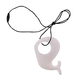 Blesiya 安全歯固め　シリコン製　看護ネックレス　シリコーン　おしゃぶり　クジラ　鯨の形　ライオン　フクロウ　全13種類 - ホワイト, クジラ