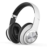 明誠 ヘッドホン Bluetooth 5.0 ゲーミングヘッドセット ワイヤレス オーバーイヤー ヘッドホン 密閉型 有線無線兼用 ノイズキャンセリング 3Dステレオサウンド 40mmドライバー 60H再生/55H通話 軽量 快適装着 音楽 ゲーム 在宅勤務 マイク内蔵（ホワイト）