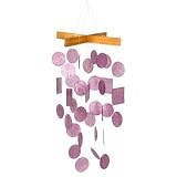 Woodstock Chimes WOODC129 Mini Capiz Chime - Raspberry
