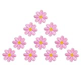 SODIAL(R)10ｘ刺繍アップリケフラワー　パッチ縫うクラフト装飾