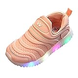 スニーカー キッズ LEDシューズ 発光シューズ 男女通用 運動靴 子供用 13.5cm-18cm kootk ピンク 29=内径17.5cm