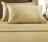 Luxurious Extra Soft Sheet Set 4 Piece 300 Thread Count Cotton Blend Full Size - Butter Cream [並行輸入品