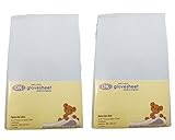 DK Glovesheets Two Fitted 83 x 50cm Crib Sheets 100% Combed Jersey Cotton - To Fit Chicco Next 2 Me 