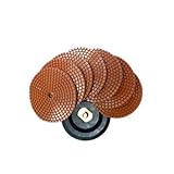 Toolocity JHXR225SETW 5-Inch JHX Metal Bond Diamond Polishing Pads with Back Holder, Set of 7 [並行輸入品