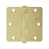 Schlage 1012 3.5" x 3.5" Plain Bearing 1/4" Radius Corner Mortise Hinge - Three, Polished Brass [並行輸