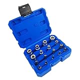 B Blesiya 高品質　17個　パワーナットドライバードリルビット　16進シャンクアダプター　ソケットセット　交換性