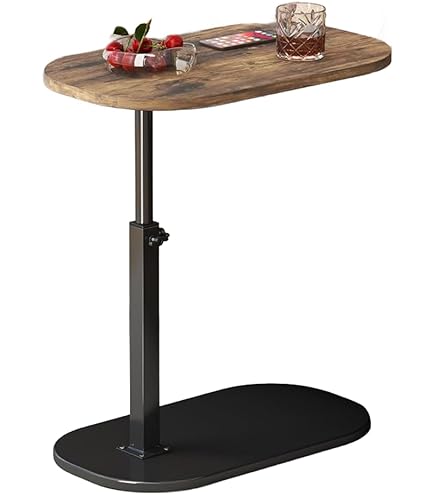 Amazon｜サイドテーブル 昇降式 ベッドサイドテーブル 回転 ソファー