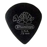 JIM DUNLOP 482 Tortex Pitch Black Jazz III 0.73mm ギターピック×12枚