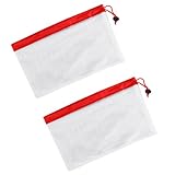 OUNONA メッシュ 袋 巾着 メッシュバッグ エコバッグ ショッピングバッグ 収穫ネット 果実防虫袋 農業用袋 穴極細 多用途メッシュ袋 2枚 8インチ