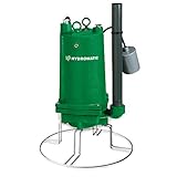 Hydromatic HPGR200M2-2 Single-Seal High Head Sewage Pump 2 HP Cast Iron, Tethered Switch 1-1/4-Inch 