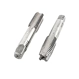 uxcell プラグメトリックタップ　ハンドプラグタップ 高速度鋼 刃2mm ピッチ メトリック プラグ テーパー 4枚