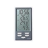 Sekway Electronic Digital Indoor/Outdoor Hygrometer Thermometer and Humidity Sensor with arlm clock 