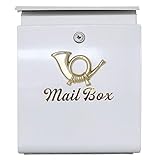 SINAPP ポスト メールボックス アンティーク 郵便受け 鍵付き レトロ SIK2189 ホワイト