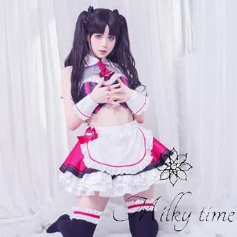 爆売り 帽 ウィッグ付きストリートチョコメイド風 ｆ完成セット コスプレ