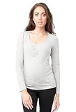 RIPE maternity マリーナナーシング・マタニティトップロングスリーブ サイズM アークティックマールグレイ W6771 授乳対応
