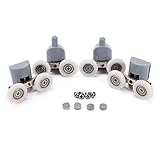 修理取替用のガイドプーリー ローラー戸車 ダブル車輪タイプ 上下2組入 車輪直径25mm