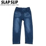 SLAP SLIP(スラップスリップ) 裏シャギー「シワ加工」ボンディングパンツ・インディゴ 【1603】【C】 130 インディゴ(05)