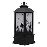 Holdego ハッピーハロウィン LEDキャンドル LEDティーライト、 模擬火炎光 屋内&屋外パーティーのための面白い装飾キャンドル (ラージ, D)