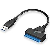 Satohom SATA to USB 3.0 変換ケーブル 2.5インチ SSD/HDD SATA ケーブル 高速 ハードディスク SATA USB 3.0 変換アダプター HDD USB 外付け 変換 コネクタ SATA ハードディスク用アダプター UASP対応 最大5GBPS 高速転送 (黒)