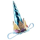 Prettyia 赤ちゃん　ベビー　ホーン型　ユニーク　可愛い　髪飾り　ヘアバンド　ヘアアクセサリー　誕生日　6色選べ - ブルー