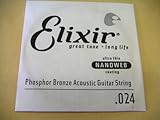 エリクサー .024 バラ弦 1本 コーティング ナノウェブ Elixir アコースティックギター弦 フォスファーブロンズ ワウンド弦