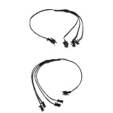 SunniMix ELランプとELワイヤー用　2本　スプリッター　ケーブル　コネクター　3＆4 In 1　実用