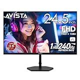 AVISTA ゲーミングモニター 24.5インチ 240Hz フルHD Fast IPSパネル 1ms（HDMI×2/DisplayPort×1/VESA対応/国内サポート/日本メーカー）ブラック ドウシシャ DGF240SDB
