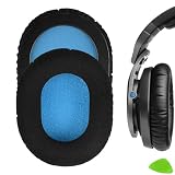 Geekria イヤーパッド Comfort 互換性 パッド ゼンハイザー Sennheiser HD8 DJ, HD6 Mix, HD7 DJ ヘッドホンに対応 イヤパッド/イヤークッション/イヤーカップ (ラミネート生地/ブラック)
