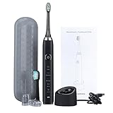 Ovonni 音波式電動歯ブラシ 音波歯ブラシ 替えブラシ2本付 ワイヤレス 無接点充電式 5...