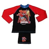 キッズ・子供用 スパイダーマン 長袖トップス・ボトムス(ズボン) パジャマ 上下セット (9-10歳) (ブラック/レッド)