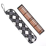 楽しく計算おしゃれそろばんセット(木製・23桁)　アーガイル・黒　日本製　N5700120