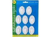 Bulk Buys自己粘着プラスチックフックセットパックof 12