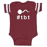 Throwback木曜日ハッシュタグSperm # TBT Funny Baby Boyボディスーツ幼児 カラー: レッド