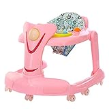 AORTD ベビーシ ベビーウォーカー 歩行器 消音キャスター 7ヶ月 音楽プレイヤー機能付 折りたたみ式歩行器