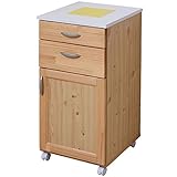 アビライト 大川家具 日本製 天然木 イエローパイン キッチン収納シリーズ 幅40 扉付 ワゴン MN0007