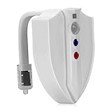 Fuloon　便座ライト　便器ライト　防水IP65　8種色変換　自動点灯消灯　人感センサー　殺菌・消毒　電池式　取り付け簡単